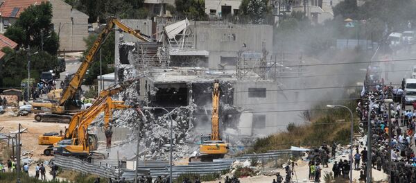 Demolição de construções irregulares em Beit El, na Cisjordânia - Sputnik Brasil