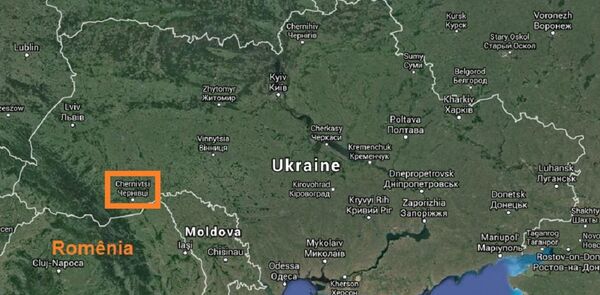 Chernivtsi, em destaque no mapa - Sputnik Brasil