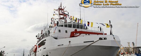 Navio de Pesquisa Hidroceanográfico, NPqHo Vital de Oliveira (H-39), no Rio de Janeiro - Sputnik Brasil