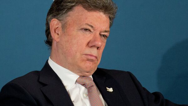 O presidente colombiano, Juan Manuel Santos - Sputnik Brasil