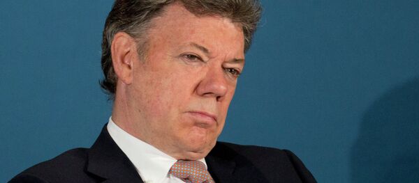 O presidente colombiano, Juan Manuel Santos - Sputnik Brasil