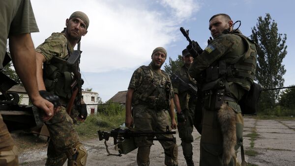Soldados ucranianos em Donetsk - Sputnik Brasil