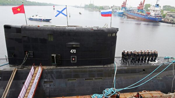 Submarino diesel-elétrico construído para a Marinha do Vietnã no estaleiro na cidade russa de Svetly, na região de Kaliningrado. - Sputnik Brasil