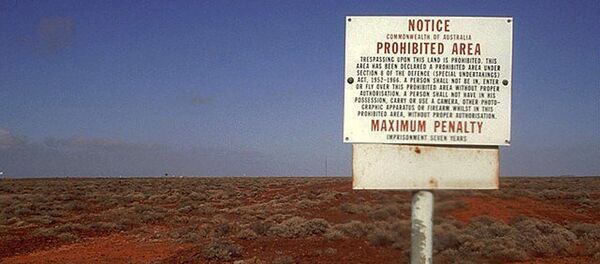 A zona proibida no polígono Woomera na Austrália A zona proibida no polígono Woomera na Austrália - Sputnik Brasil