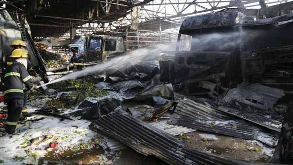 Mercado Jameela, em Bagdá, após explosão de um caminhão-bomba. - Sputnik Brasil