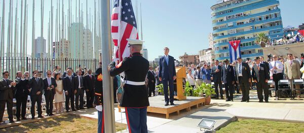 Abertura da embaixada norte-americana em Cuba na sexta-feira, 14 de agosto. - Sputnik Brasil