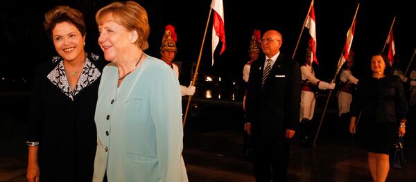 Presidenta Dilma Rousseff durante jantar de trabalho com a Chanceler da Alemanha, Angela Merkel - Sputnik Brasil