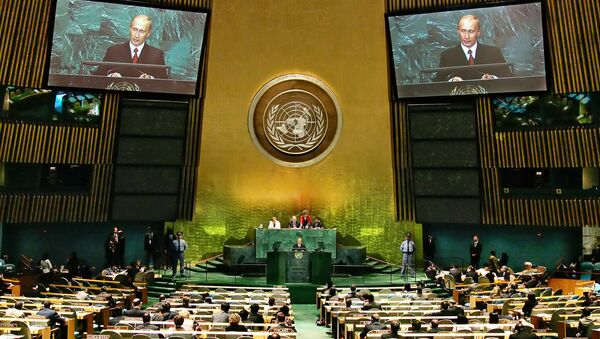 Pronunciamento de Vladimir Putin na 60ª sessão da Assembleia Geral da ONU. - Sputnik Brasil