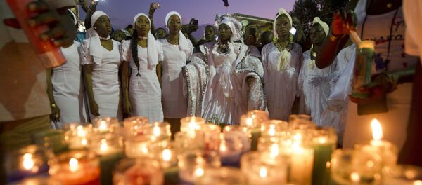 Cerimônia em memória de falecidos no Haiti Cerimônia em memória de falecidos no Haiti - Sputnik Brasil