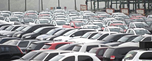 Pátio de montadora em São Bernardo do Campo - Sputnik Brasil