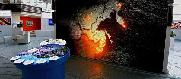 A sala de exposições da Universidade Federal de Extremo Oriente, onde foi realizado o Fórum Econômico do Oriente, em Vladivostok A sala de exposições da Universidade Federal de Extremo Oriente, onde foi realizado o Fórum Econômico do Oriente, em Vladivostok - Sputnik Brasil