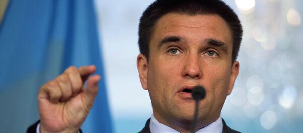 Primeiro Ministro ucraniano Pavel Klimkin faz um discurso na Casa Branca em 29 de julho, 2014 Primeiro Ministro ucraniano Pavel Klimkin faz um discurso na Casa Branca em 29 de julho, 2014 - Sputnik Brasil