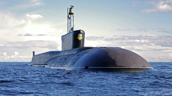 Submarino nuclear lançador de mísseis balísticos da classe Borei Aleksandr Nevsky - Sputnik Brasil