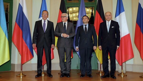 Ministros das Relações Exteriores do quarteto de Normandia - Sputnik Brasil