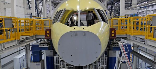 Montagem do avião MS-21 Irkut. - Sputnik Brasil