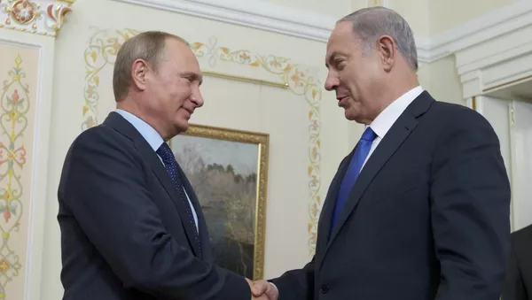 Presidente russo Vladimir Putin e primeiro-ministro israelense Benjamin Netanyahu durante a reunião na residência presidencial de Novo-Ogarevo, 21 setembro de 2015 - Sputnik Brasil