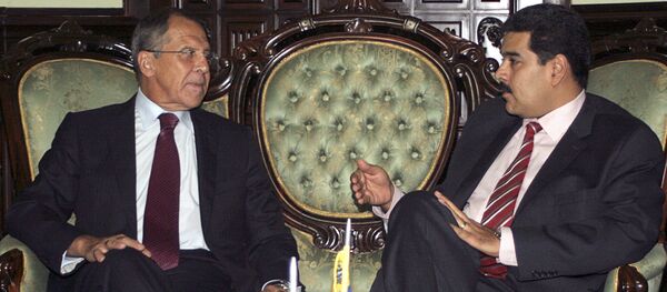 Chanceler russo Sergei Lavrov em reunião com o presidente da Venezuela Nicolás Maduro - Sputnik Brasil