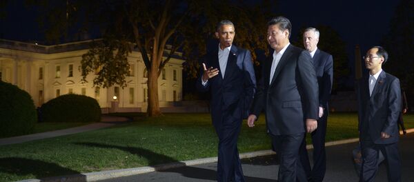Encontro entre Barack Obama e Xi Jinping, na Casa Branca, em 24 de setembro de 2015 - Sputnik Brasil