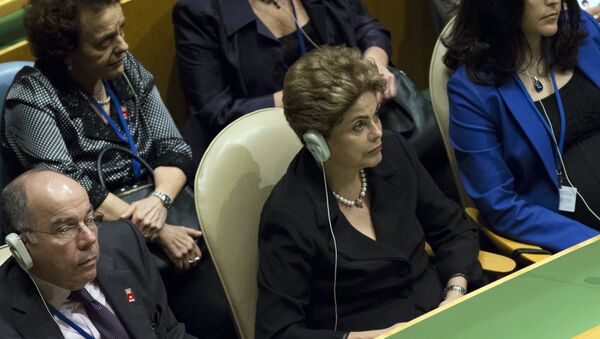 Dilma Rousseff, em sessão da Assembleia Geral da ONU em Nova Iorque - Sputnik Brasil