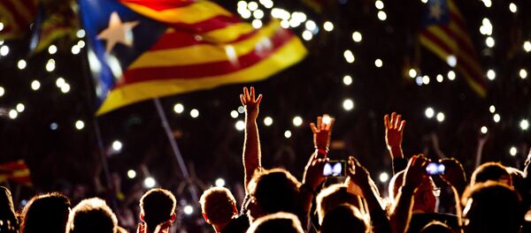 Manifestação pró-independência em Barcelona, Espanha (foto de arquivo) - Sputnik Brasil