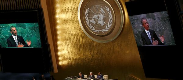 U.S. President Barack Obama addresses the United Nations General Assembly in New York September 28, 2015 U.S. President Barack Obama addresses the United Nations General Assembly in New York September 28, 2015 - Sputnik Brasil