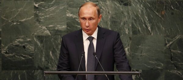 O presidente russo, Vladimir Putin, discursa na 70ª Assembleia Geral da ONU - Sputnik Brasil