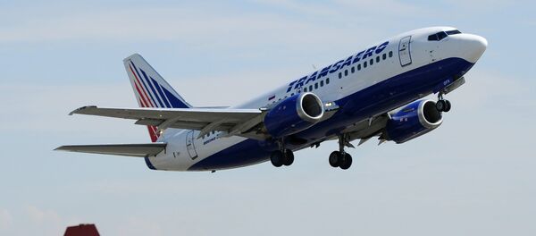 Avião da companhia aérea russa Transaero Avião da companhia aérea russa Transaero - Sputnik Brasil