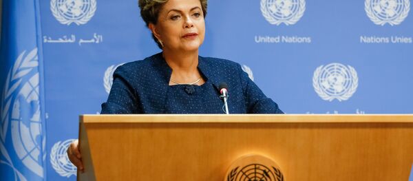 Presidenta Dilma Rousseff durante coletiva de imprensa na ONU - Sputnik Brasil