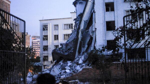 Prédio atingido por uma explosão em Liucheng. - Sputnik Brasil