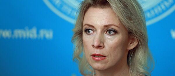 Maria Zakharova, representante oficial do Ministério russo das Relações Exteriores, durante briefing - Sputnik Brasil