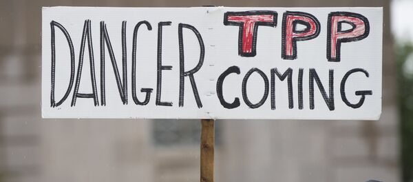 Manifestação contra o acordo TPP. Washington (EUA), 21 de maio, 2015 Manifestação contra o acordo TPP. Washington (EUA), 21 de maio, 2015 - Sputnik Brasil