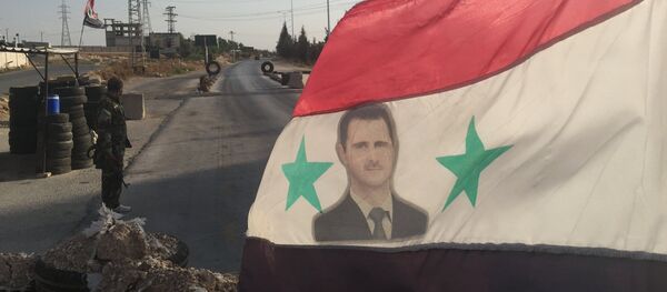 Posto de controle do exército governamental na Síria - Sputnik Brasil
