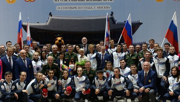 A equipa das Forças Armadas da Rússia que está participando dos VI Jogos Militares Mundiais (CISM) na Coreia do Sul - Sputnik Brasil