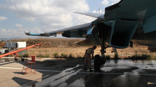 As Forças Aeroespaciais da Rússia na base aérea de Khmeimim na Síria. - Sputnik Brasil