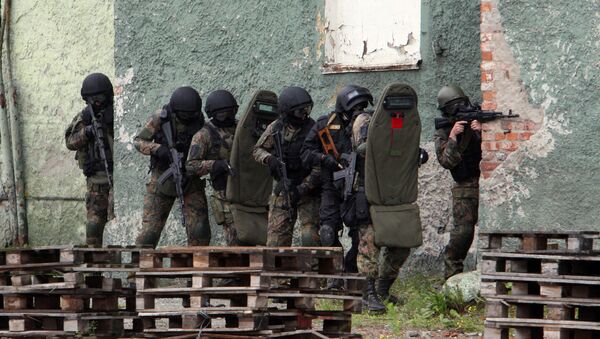 Exercícios antiterroristos na cidade russo de Kaliningrado - Sputnik Brasil