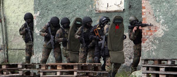 Exercícios antiterroristos na cidade russo de Kaliningrado Exercícios antiterroristos na cidade russo de Kaliningrado - Sputnik Brasil
