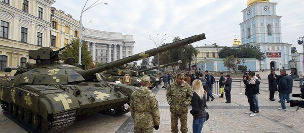 Exposição militar na Ucrânia Exposição militar na Ucrânia - Sputnik Brasil