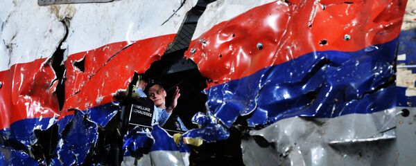 Parte reconstruída do Boeing 777 da Malaysia Airlines (voo MH17) que foi abatido em 2014 no leste ucraniano Parte reconstruída do Boeing 777 da Malaysia Airlines (voo MH17) que foi abatido em 2014 no leste ucraniano - Sputnik Brasil