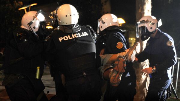 Protestos em Podgorica (Montenegro) - Sputnik Brasil