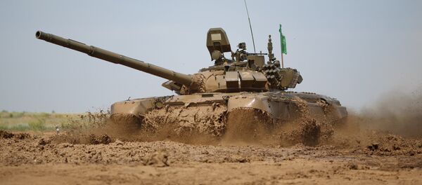 Tanque modernizado das Forças Armadas da Rússia T-72B3 - Sputnik Brasil