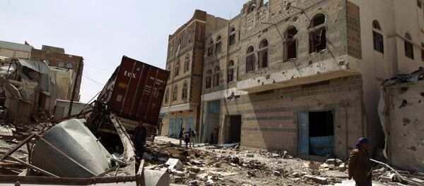 Sanaa após bombardeio da noite de 27 de outubro - Sputnik Brasil