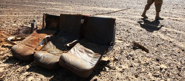 Assentos dos passageiros no local da queda da aeronave russa Airbus A321 no Egito - Sputnik Brasil