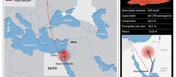 Acidente do Airbus A321-200 da Kogalymavia no Egito - Sputnik Brasil