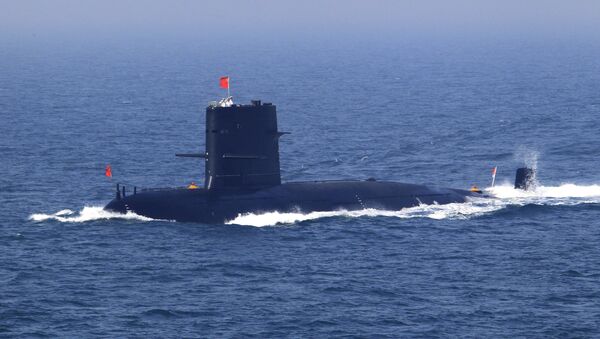 Submarino da Marinha da China durante missão (imagem referencial) - Sputnik Brasil