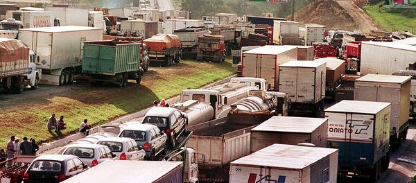 Greve dos caminhoneiros, Brasil - Sputnik Brasil