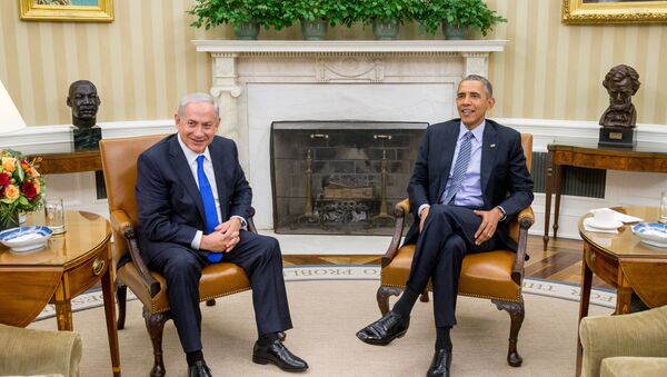 O presidente dos EUA, Barack Obama, recebe o primeiro-ministro de Israel, Benjamin Netanyahu, no Salão Oval da Casa Branca, em Washington - Sputnik Brasil