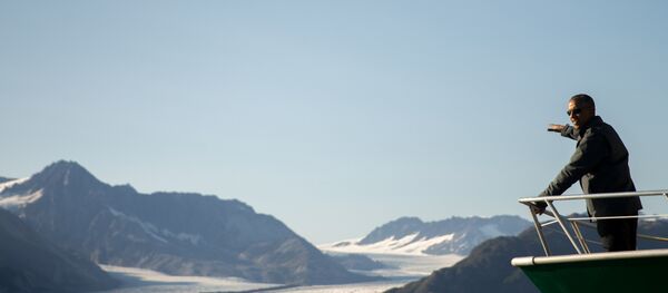 Barack Obama durante visita à Alasca, 1 de setembro, 2015 - Sputnik Brasil