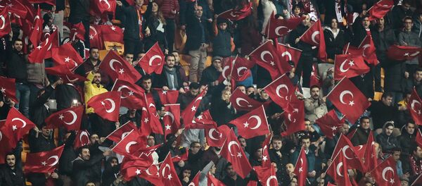 Torcedores turcos no amistoso com a Grécia - Sputnik Brasil