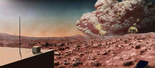 Ilustração de tempestade de areia em Marte - Sputnik Brasil