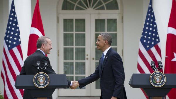 Barack Obama, presidente dos EUA, e Recep Tayyip Erdogan, presidente da Turquia - Sputnik Brasil
